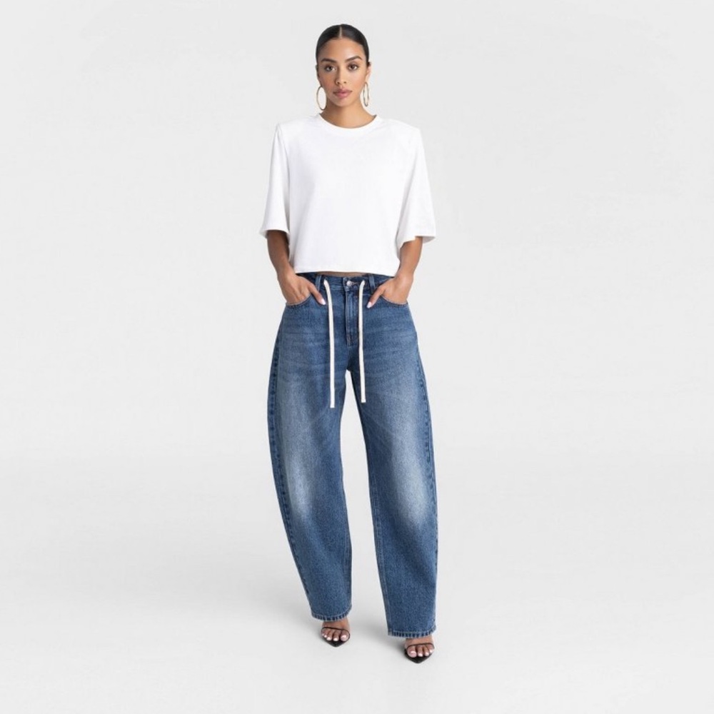 KBB by KAHLANA Women's Mid Rise Barrel Leg “The Lynnox Jean” - Picture 3 of 8